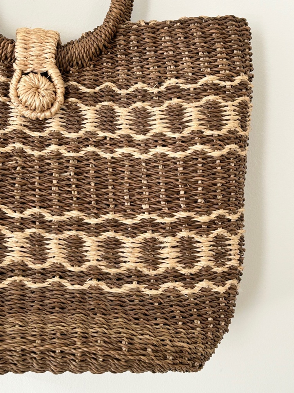 Handmade Woven Raffia & Rattan Bag - Picture 9 of 16